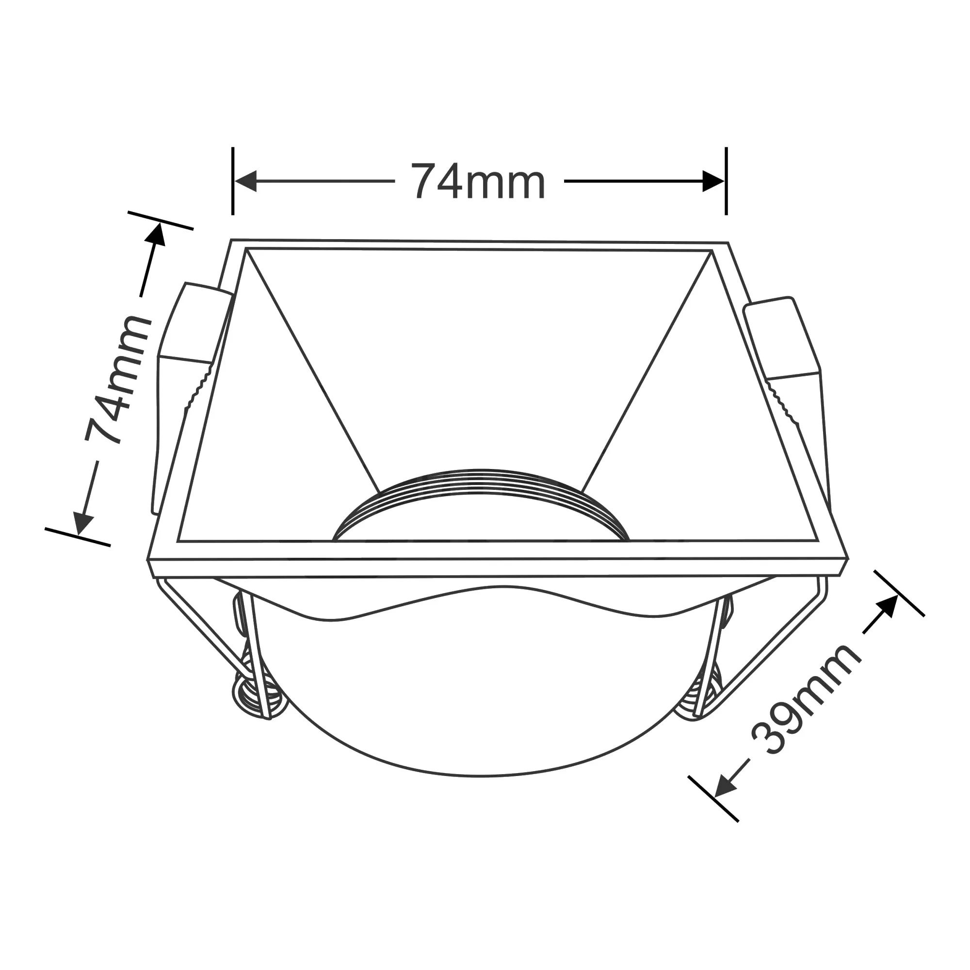 Biox 10 Tridonic Powered 10W 2700K 710lm 36° CRI>90 LED Engine Black Square Fixed Recessed Spotlight, IP20 DM201278  Dlux Biox 10